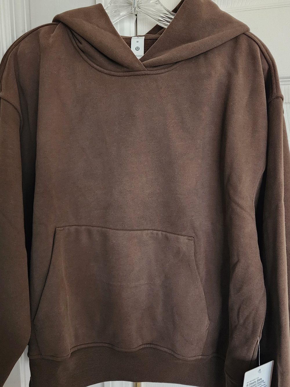 Oversized Hoodie Medium Brown, Light Cotton Fleece. LW3KCRS - WALC